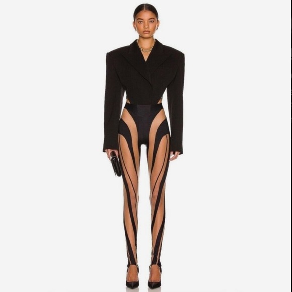 BRAND NEW Women’s neon Mugler spiral leggings tags attached - Picture 3 of 9